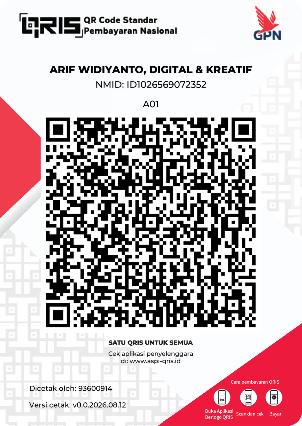 QRIS AIWork Payment Code